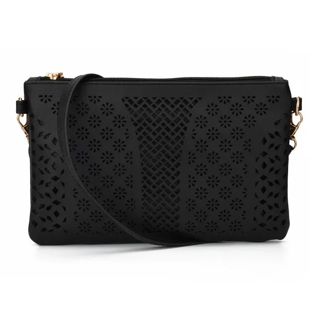 Vintage Hollow Out Flower Handbag