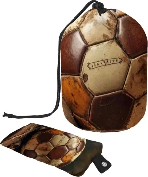 Vintage Old Sports Ball Travel Cosmetic Bags Makeup Bag for Women, Foldable Drawstring Travel Cosmetic Bags, Portable Toiletry Bucket Bag