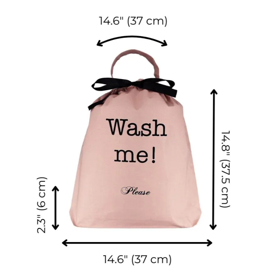 Wash Me Please Laundry Bag in Pink Blush