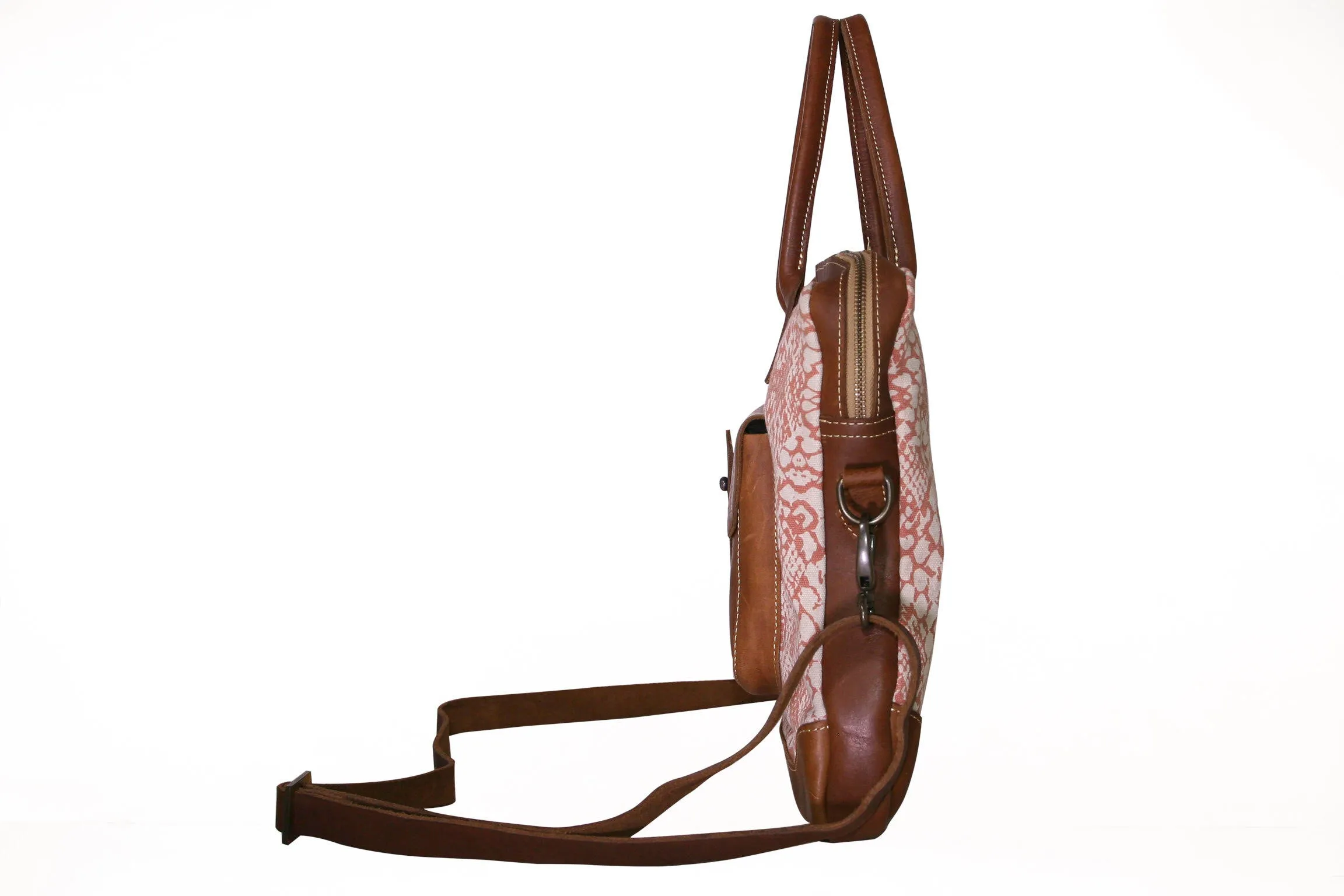 Welli Laptop Bag by SOSH - Linen & Leather Bag, 2 Colors available
