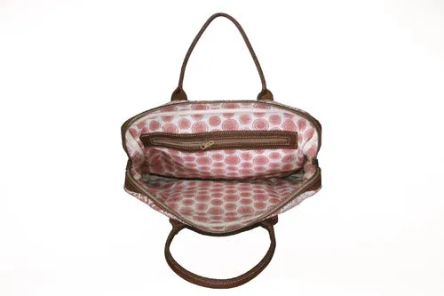 Welli Laptop Bag by SOSH - Linen & Leather Bag, 2 Colors available