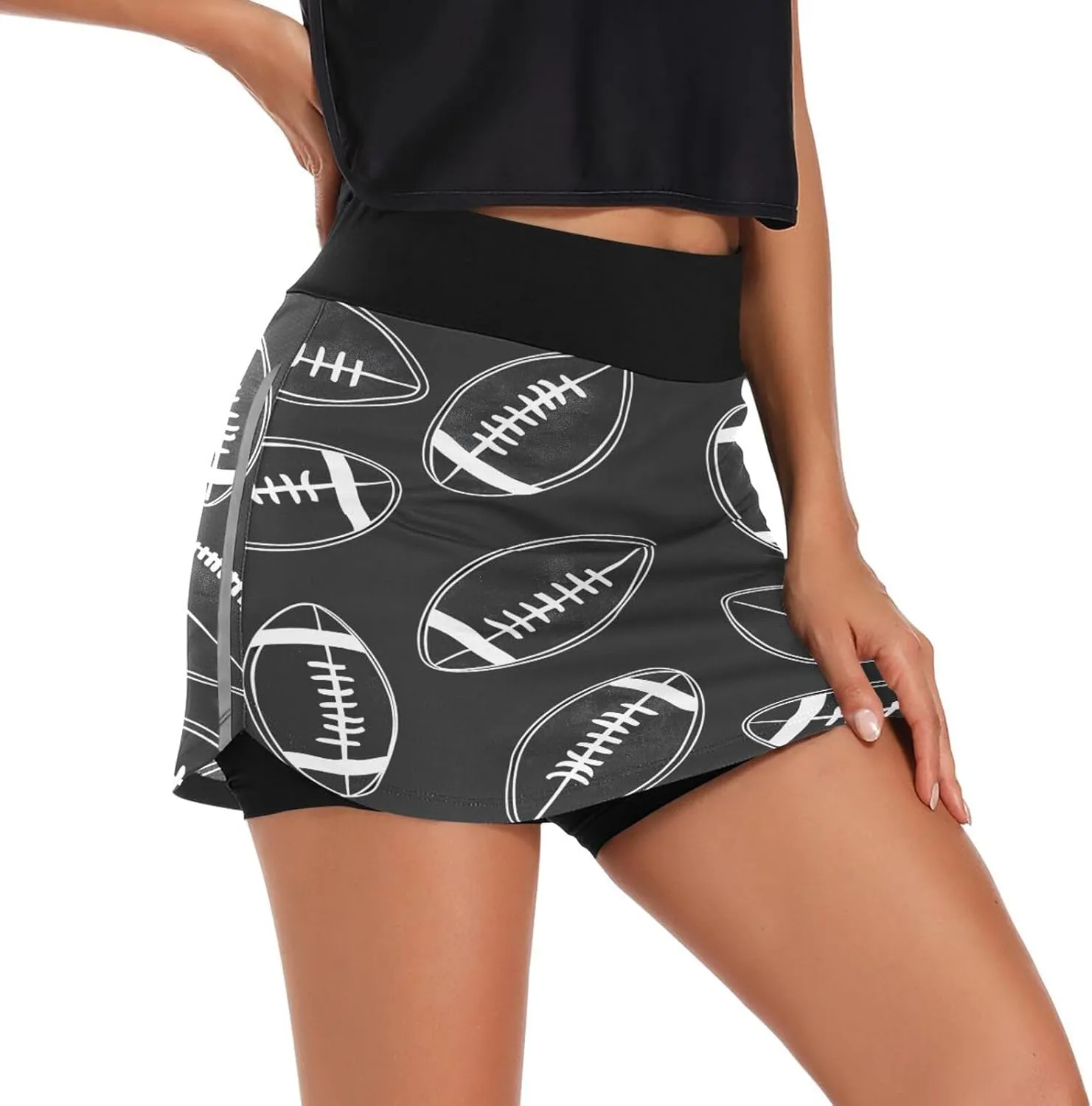 Wildflowers Botanical Ladies Skorts with Pockets High Waisted Womens Tennis Shorts, Mini Skirt