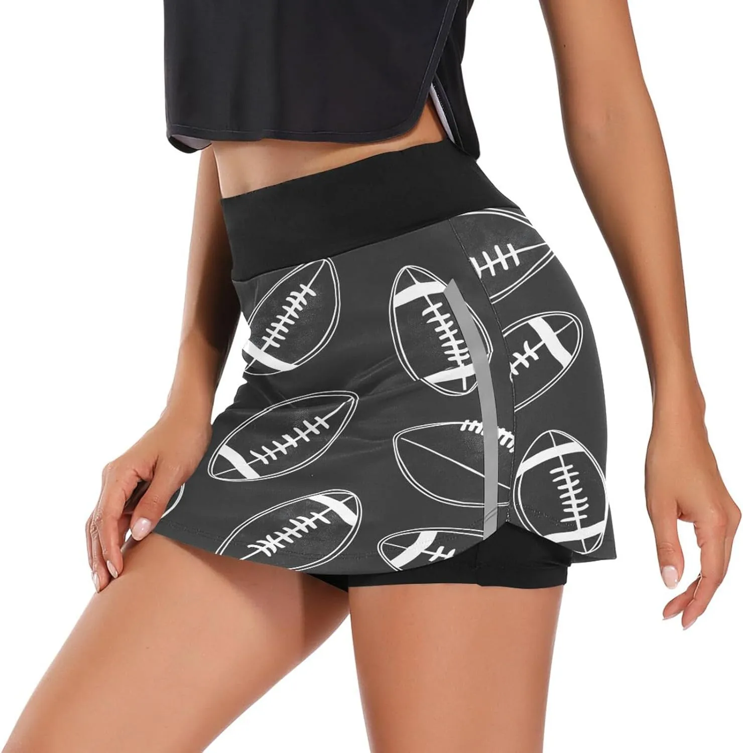 Wildflowers Botanical Ladies Skorts with Pockets High Waisted Womens Tennis Shorts, Mini Skirt