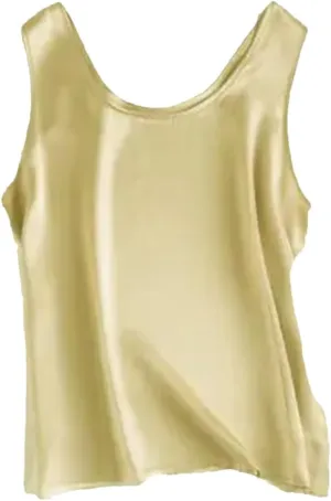 Women Basic Tanks Silk O-Neck Sleeveless Tshirt Summer Solid Vests