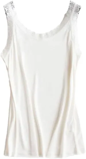Women Silk Camis Camisoles Bottoming Shirt Casual Solid Lace T-Shirts Tee Tops
