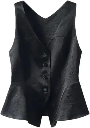 Women Solid Color Vest Undershirt Sleeveless V-Neck Suit Shoulder Tops Streetwear Jacket Female Tanks