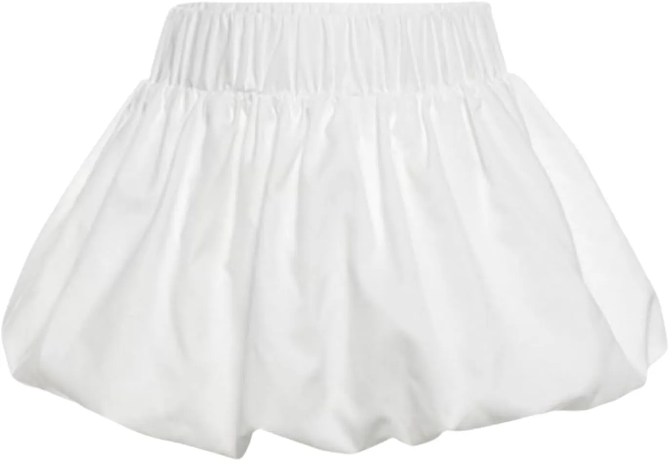 Women's Bubble Mini Skirts Balloon High Waisted Skorts Puffy Hem Summer Trendy Cute Going Out Party Skirt
