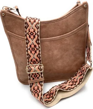 Womens crossbody Bags, Vegan Leather Hobo Handbags With Adjustable Guitar Strap Shoulder Bucket Bags