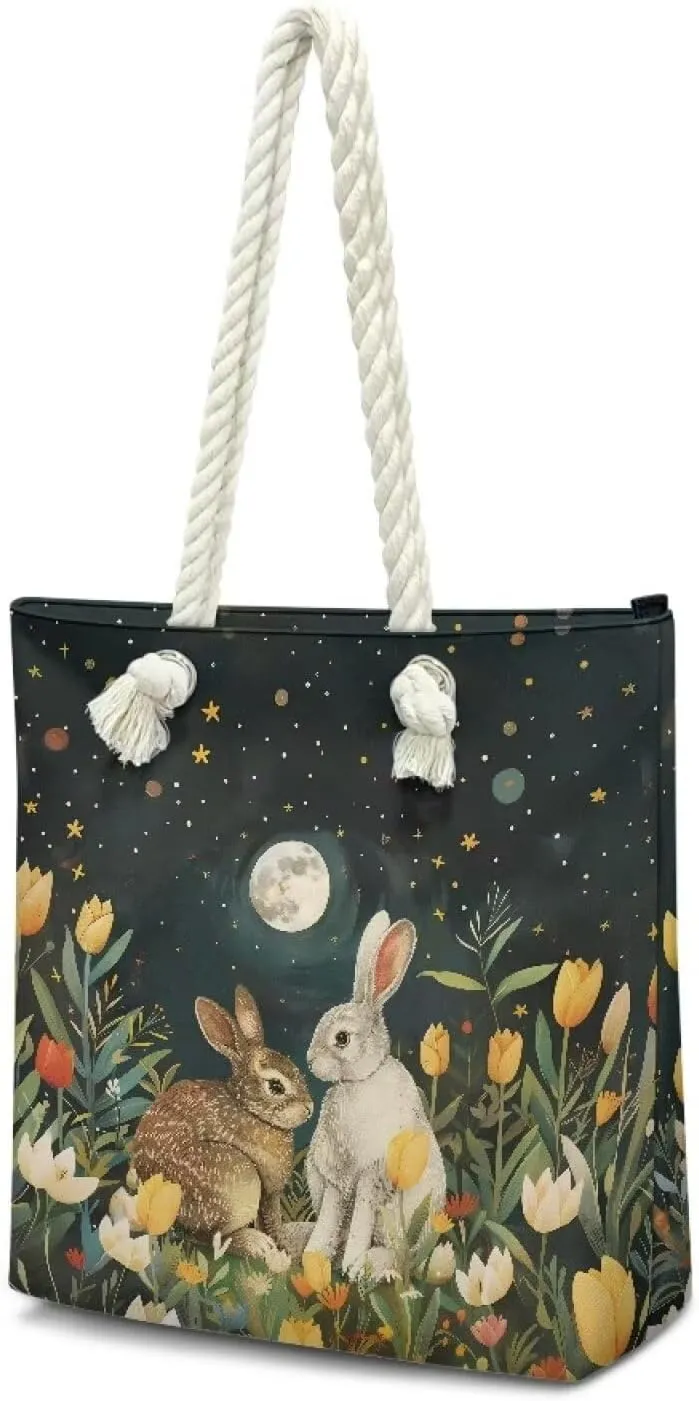 Womens Fashion Tote Bags Soft Crossbody Beach Tote Bags with Zipper for Hawaii Vacation