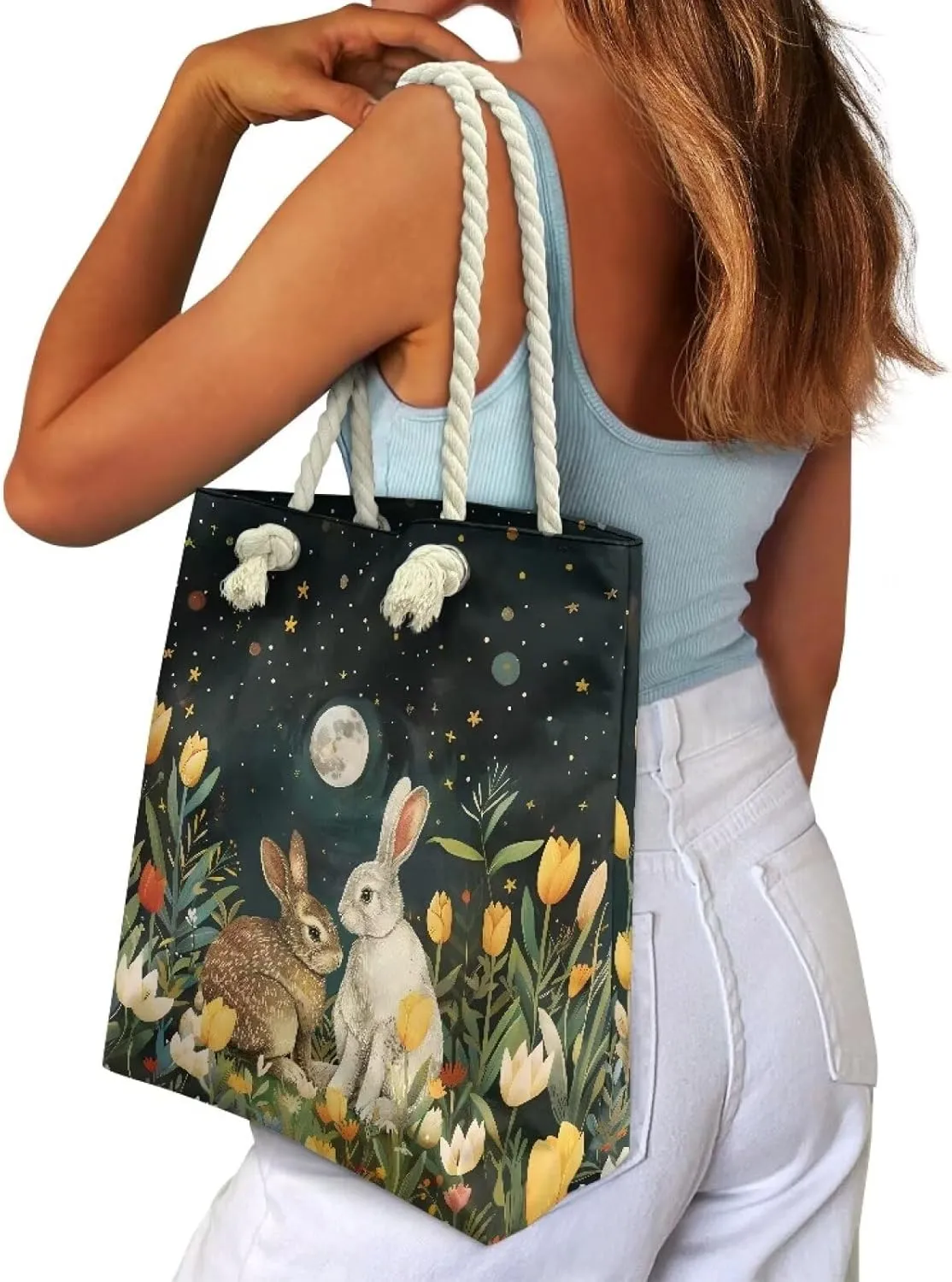 Womens Fashion Tote Bags Soft Crossbody Beach Tote Bags with Zipper for Hawaii Vacation