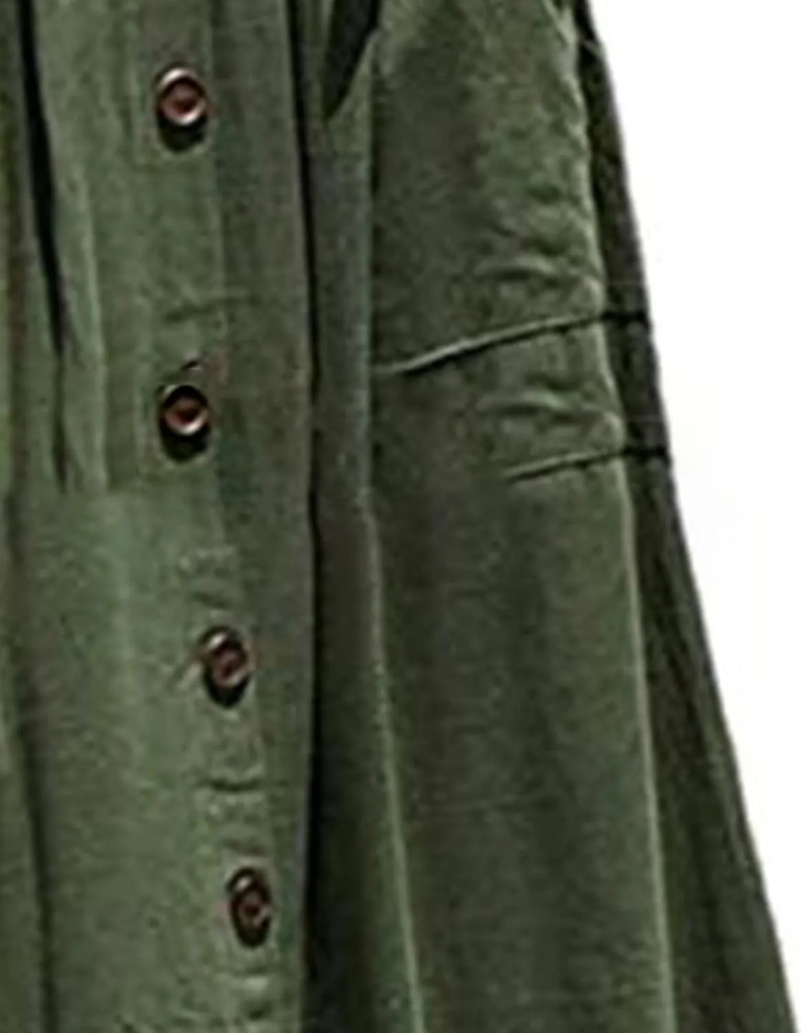 Women's High Waist Midi Skirt Vintage Elastic A-Line Pleated Button Front Skirts Casual Stretchy Skirts with Pockets