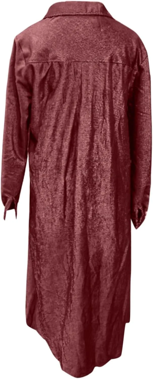 Women's Plain Maxi Long Dress Kaftan Cotton Long Sleeve Casaul Oversized Dress Summer Boho Maxi Dress Plus Size