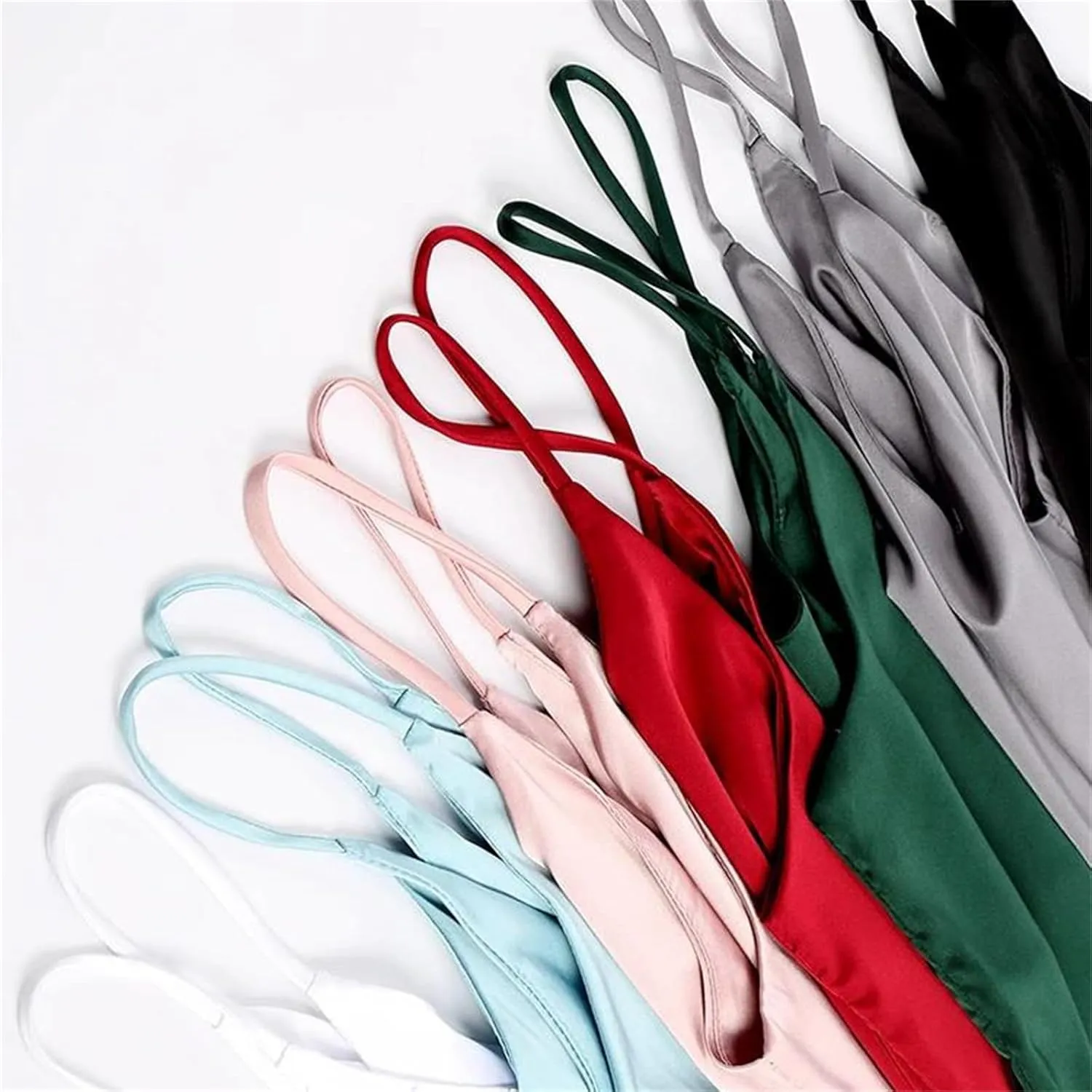 Women's Satin Silk Cami Top  Spaghetti Strap V-Neck Sleeveless Camisole Summer Tank for Daily Or Night Out