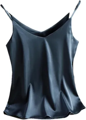 Women's Satin Silk Cami Top  Spaghetti Strap V-Neck Sleeveless Camisole Summer Tank for Daily Or Night Out