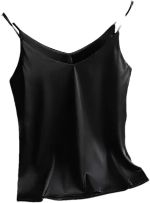 Women's Satin Silk Cami Top  Spaghetti Strap V-Neck Sleeveless Camisole Summer Tank for Daily Or Night Out