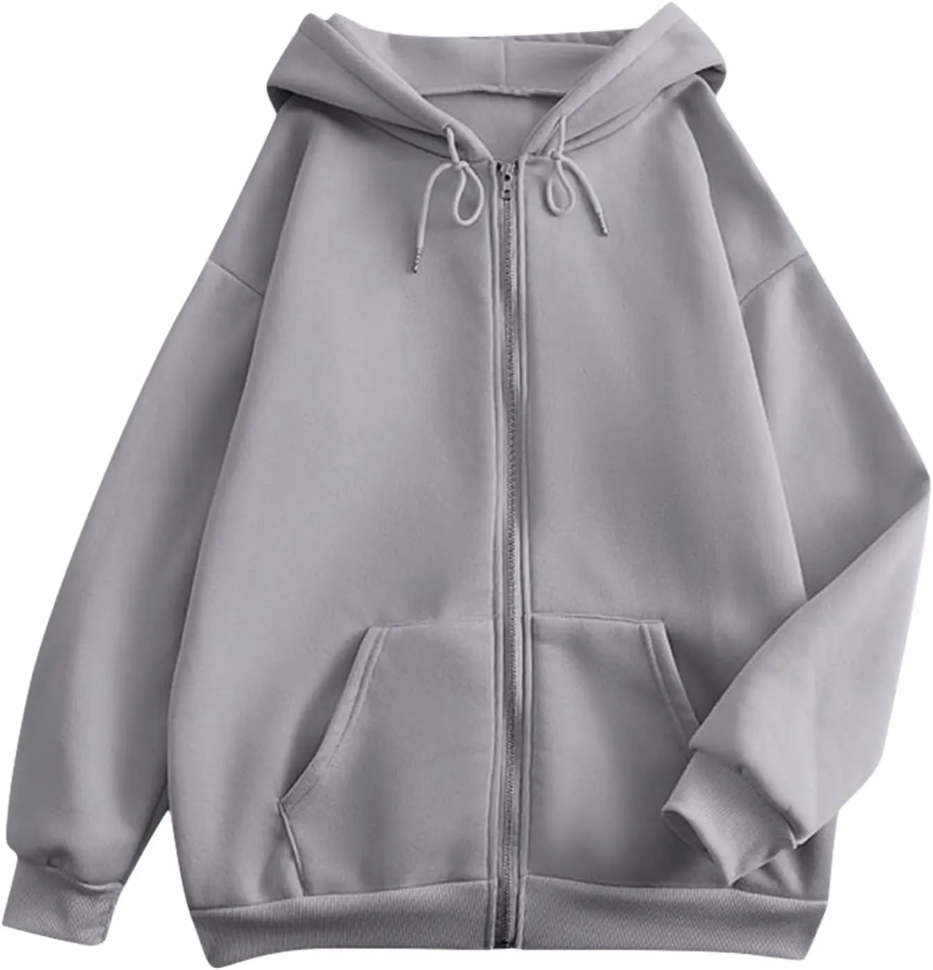 Womens Zip Up Hoodies Light Weight Jackets Womens Long Sleeve Oversized Zip Up Hoodie for Women 2024 Fall Clothes