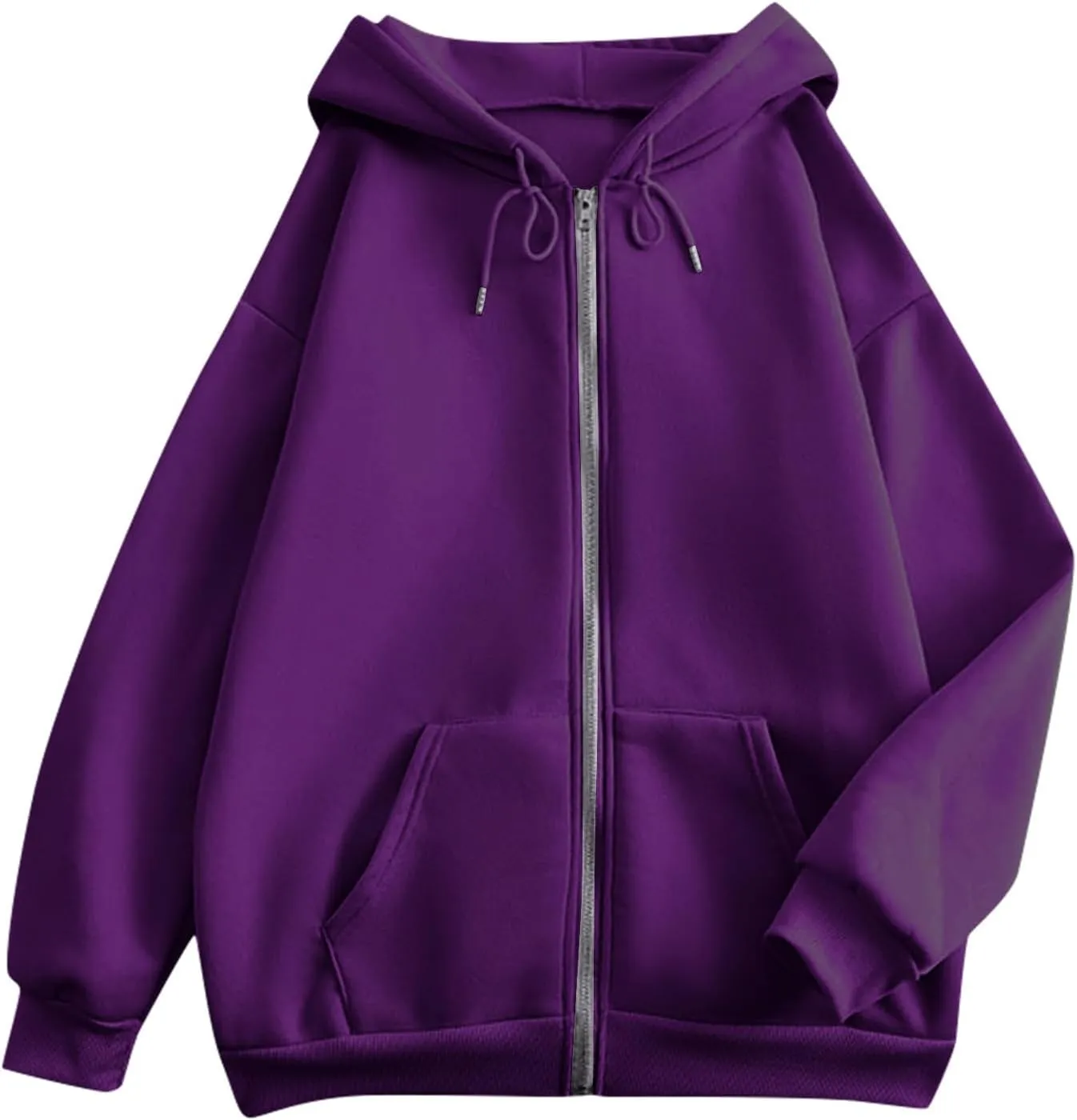Womens Zip Up Hoodies Light Weight Jackets Womens Long Sleeve Oversized Zip Up Hoodie for Women 2024 Fall Clothes