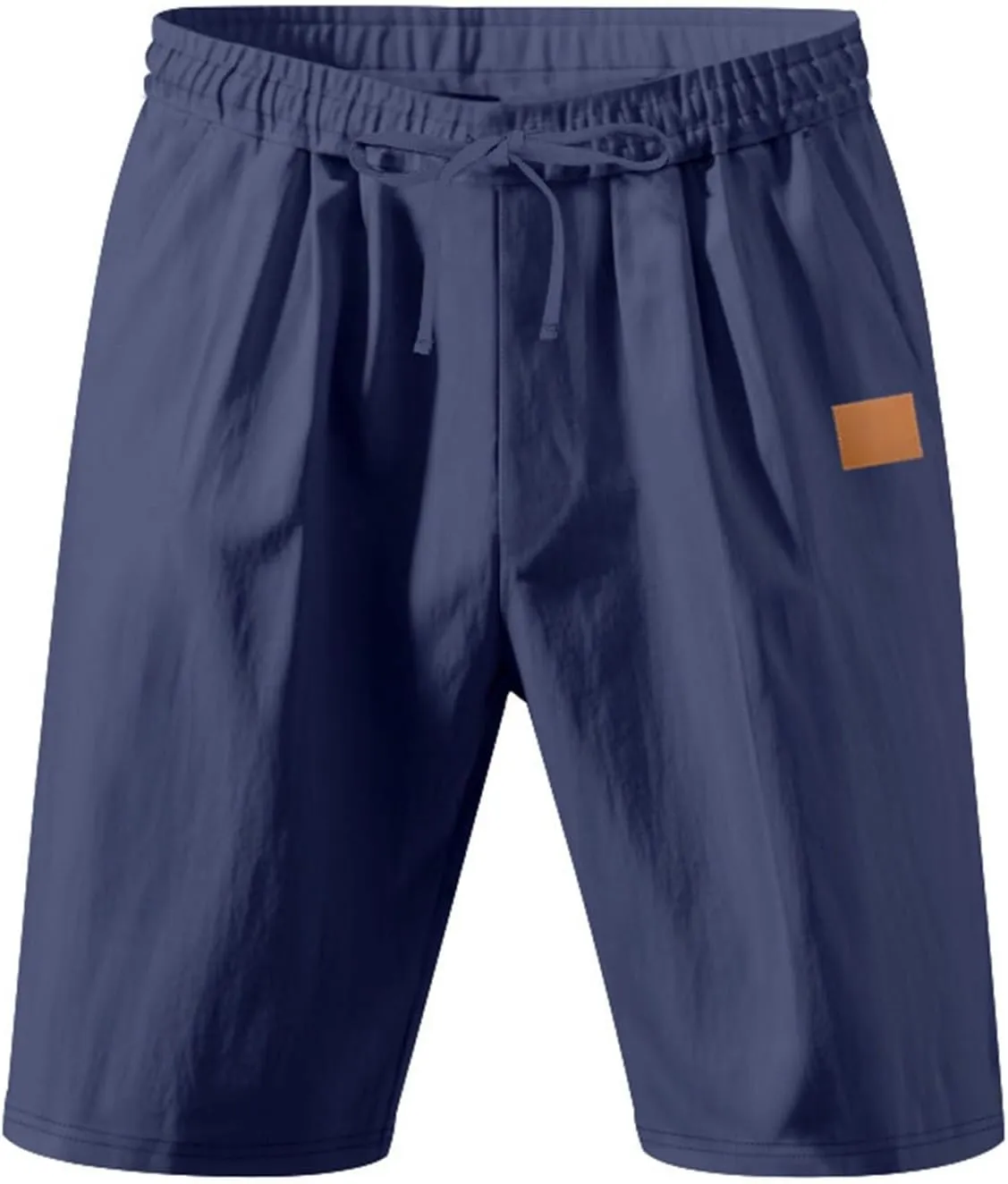 Xiaojmake Mens Linen Beach Shorts Summer Twill Chino Work Dress Golf Short Stretch Elastic Waistband Drawstring Casual Shorts