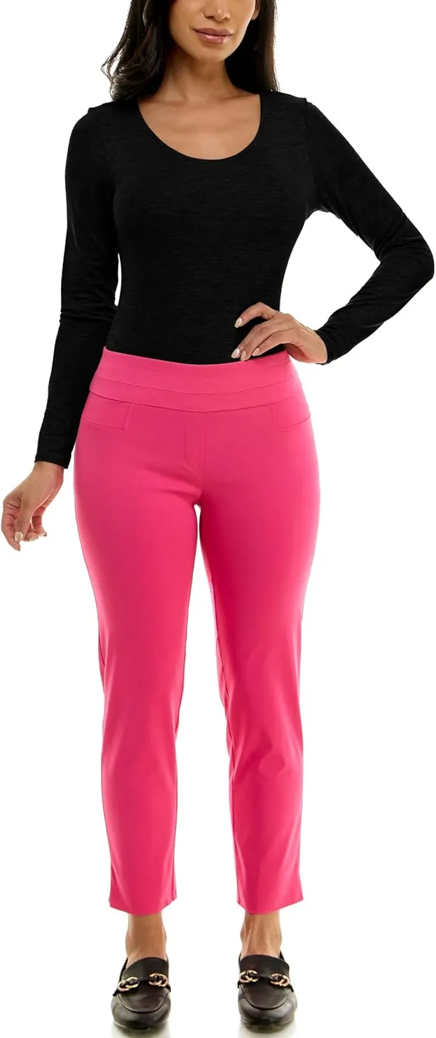 Zac & Rachel Women's Petite Pull-on Ankle Length Pants with Millennium Fabric