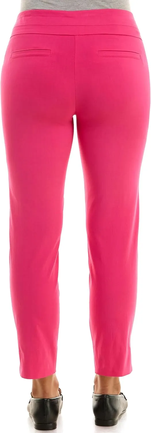 Zac & Rachel Women's Petite Pull-on Ankle Length Pants with Millennium Fabric