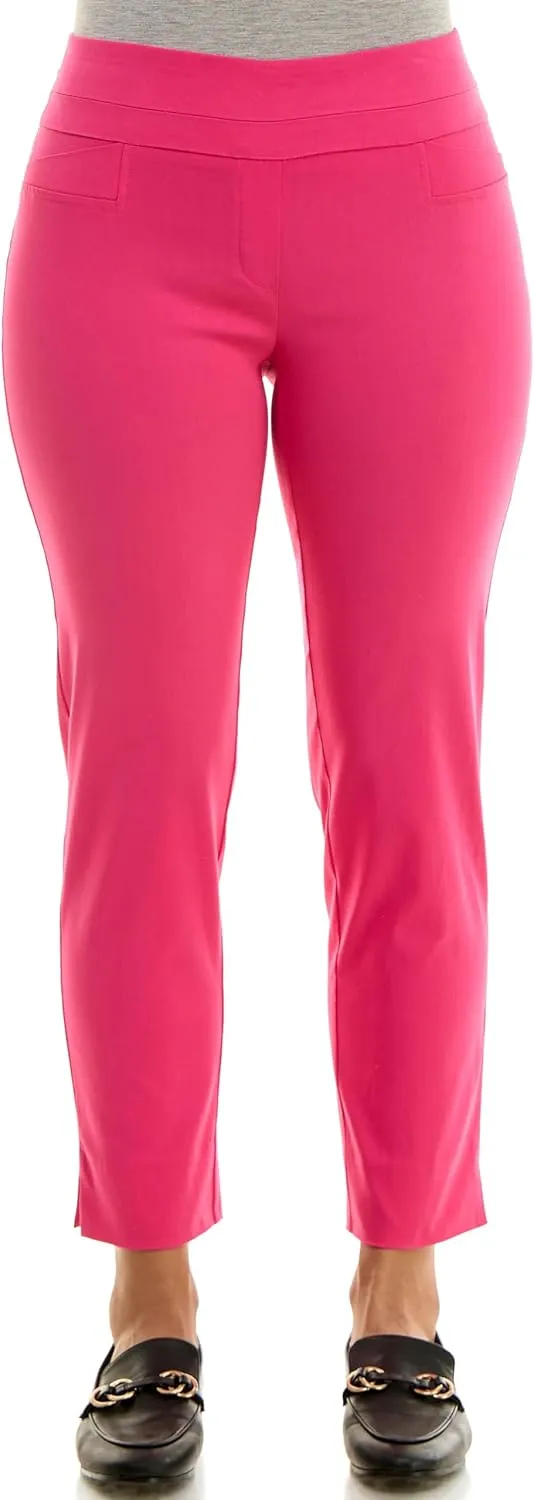 Zac & Rachel Women's Petite Pull-on Ankle Length Pants with Millennium Fabric